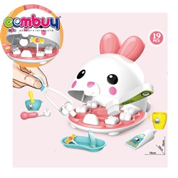 KB037910 KB030410 - Cute rabbit care pretend play check teeth kids doctor dental toys